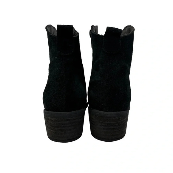 Marroqui Sanchez Black Suede Leather Boots size 7 1/2 Cowboy Western Cowgirl - Picture 5 of 13